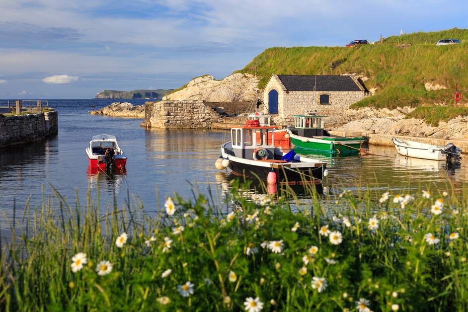 Ballintoy Harbour on the Causeway Coast, famous as a Game of Thrones filming location near Bushmills Hostel