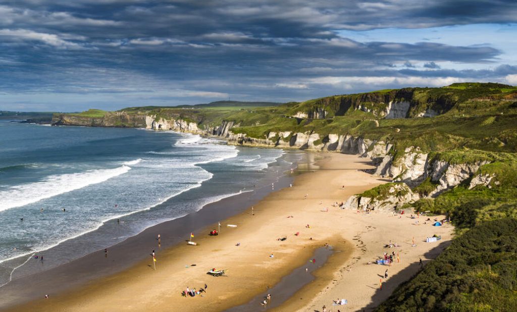 Whiterocks Beach on the Causeway Coast near Portrush, close to Bushmills Hostel